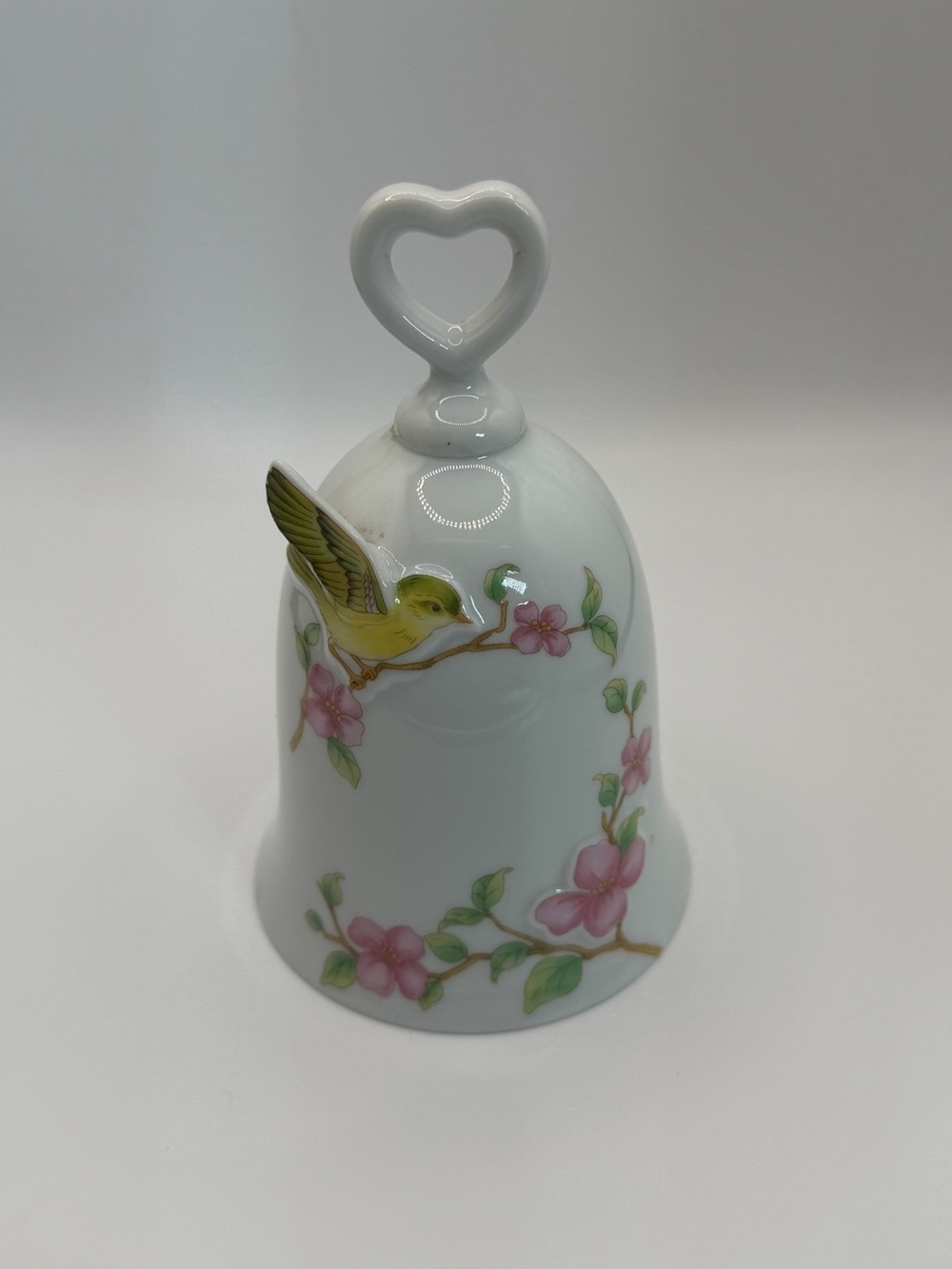 Serenade by Shafford 1985 Vintage Fine Bone China Bell Bird Heart Handle